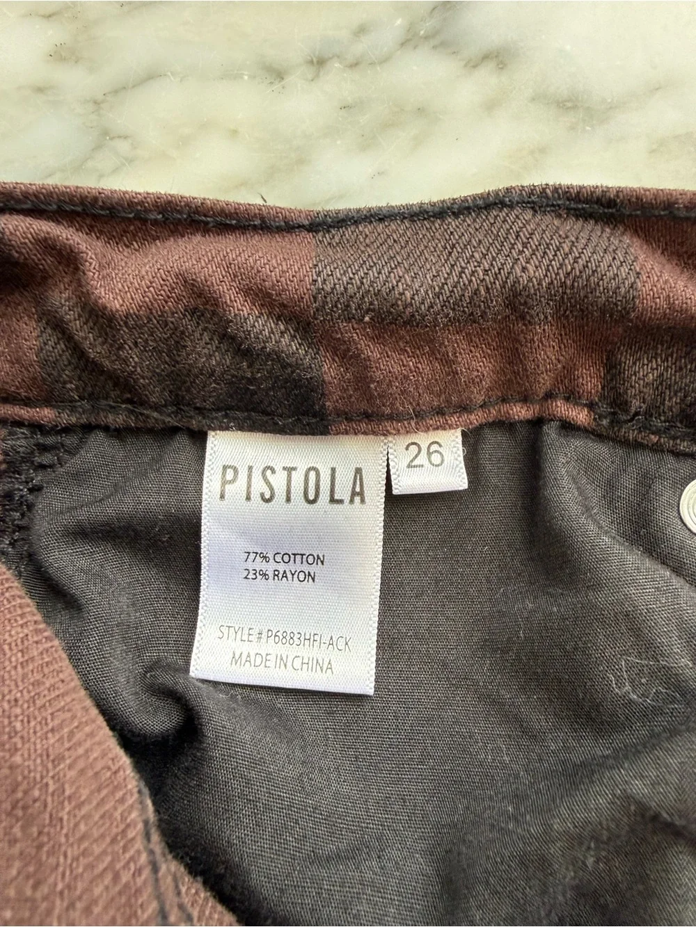 Pistola Charlie high-rise straight ankle jeans in Arcadian pattern - Size 26